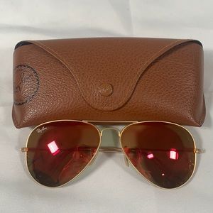 Ray Ban Aviator Flash lenses Red